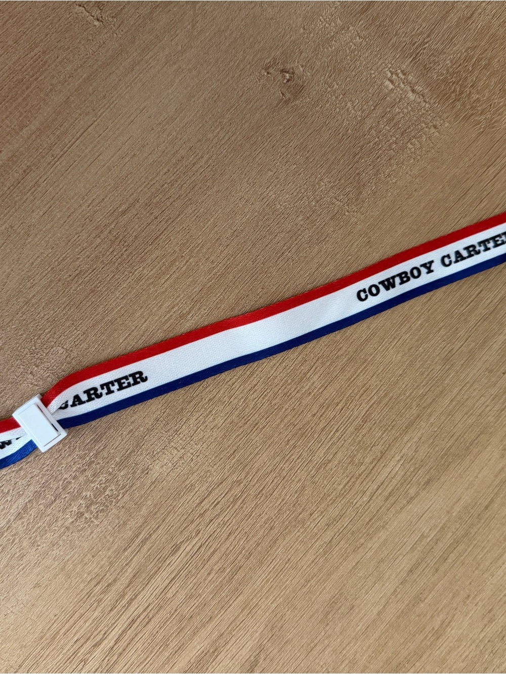 Cowboy Carter Red White Blue Wristband (Cut)